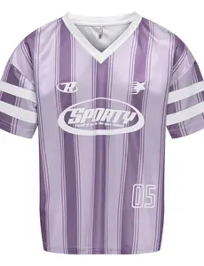 ONLY GIRLS ONLY - Lula Sporty Striped Shirt - Purple/Lila