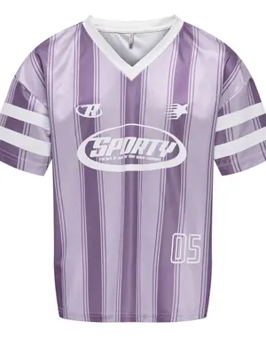 ONLY GIRLS ONLY - Lula Sporty Striped Shirt - Purple/Lila