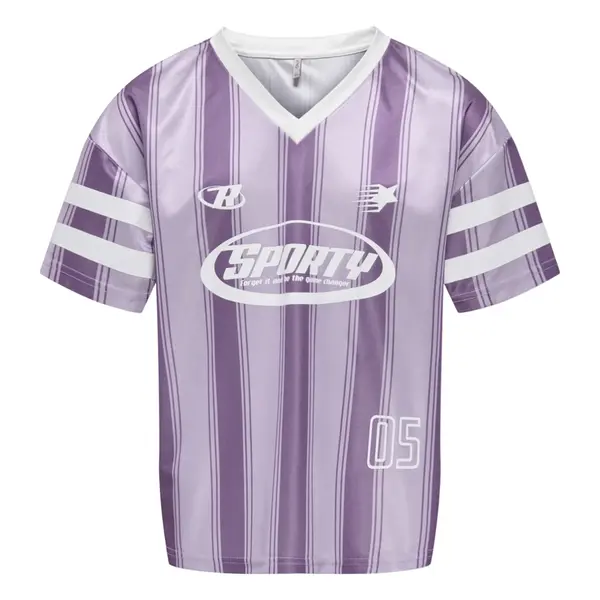 ONLY GIRLS ONLY - Lula Sporty Striped Shirt - Purple/Lila