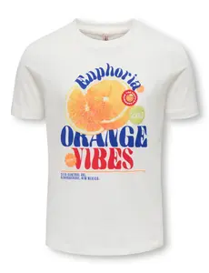 ONLY GIRLS ONLY - Bolette Orange Shirt - White