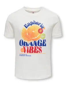 ONLY GIRLS ONLY - Bolette Orange Shirt - White