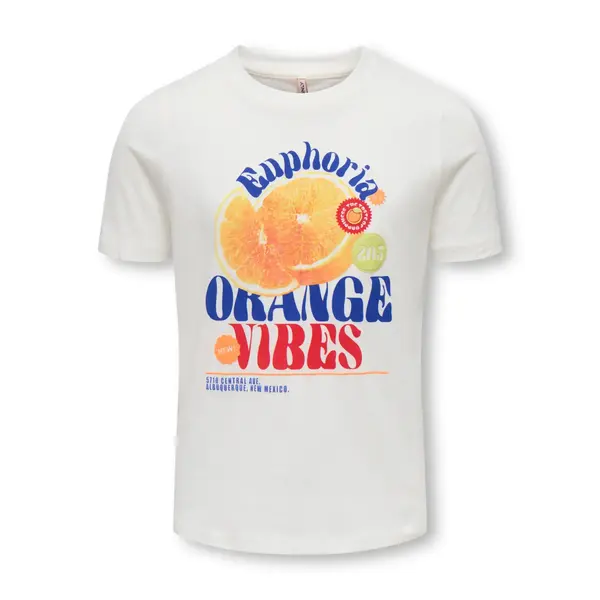 ONLY GIRLS ONLY - Bolette Orange Shirt - White