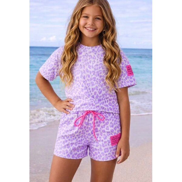 Leopard Label Set - Lila