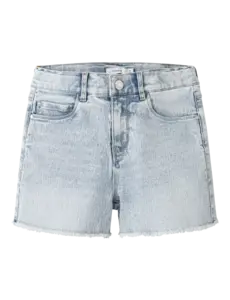 NAME IT Name It - Rose HW Denim Short - Light Blue Bleached