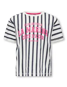 ONLY GIRLS ONLY - Oliviana Côte d'Azur Striped Shirt - Dark Blue/White