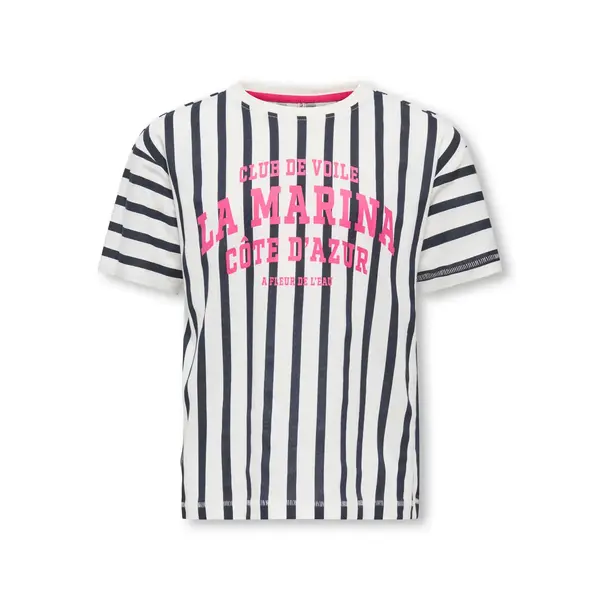 ONLY GIRLS ONLY - Oliviana Côte d'Azur Striped Shirt - Dark Blue/White