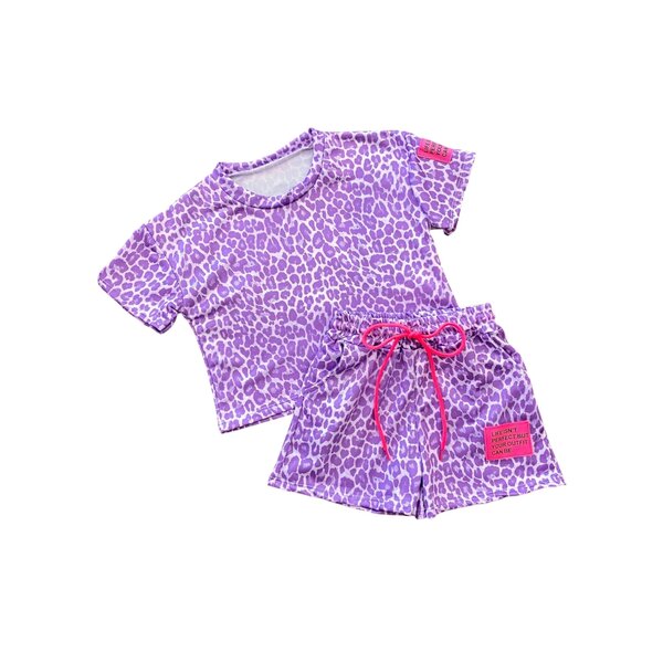 Leopard Label Set - Lila