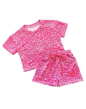  Leopard Label Set - Pink