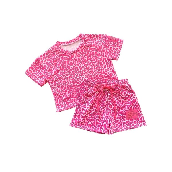 Leopard Label Set - Pink