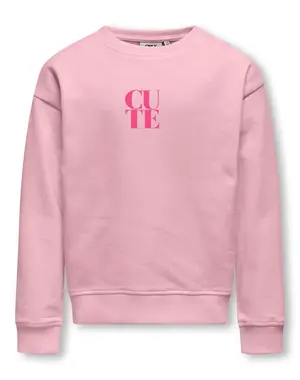 ONLY GIRLS Only - Ditte Cute Printed Sweater - Light Pink/Pink