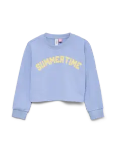 VERO MODA GIRLS Vero Moda - Linsey Summertime Short Sweat Sweater - Blue