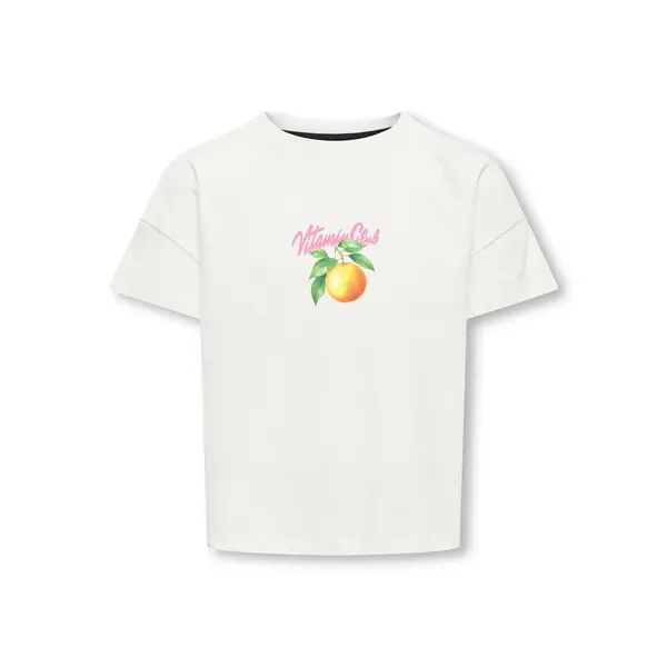 ONLY GIRLS ONLY - Mellie Orange Vitamin Club Shirt - White