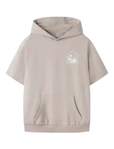 NAME IT Name It - Huko Hoodie Sweat Shirt - Light Beige Taupe
