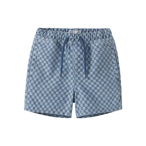 NAME IT Name It - Ben Denim Cubes Jog Short - Medium Blue Denim