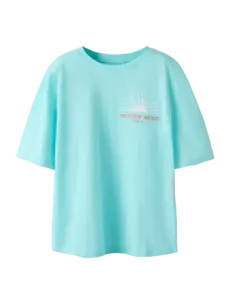 NAME IT Name It - Huger Vacation Mood Rlx Shirt - Aqua Blue