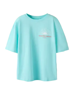 NAME IT Name It - Huger Vacation Mood Rlx Shirt - Aqua Blue