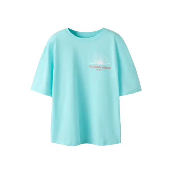NAME IT Name It - Huger Vacation Mood Rlx Shirt - Aqua Blue