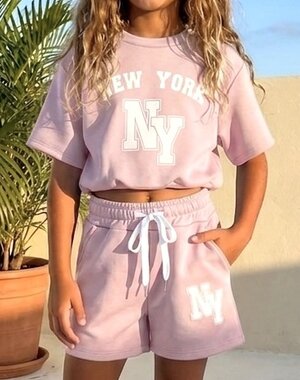  New York Crop Set - Light Pink