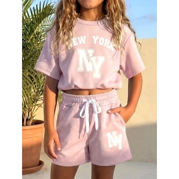 New York Crop Set - Light Pink