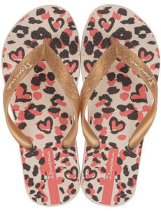 Ipanema Ipanema - Temas Leopard Heart Flip Flop - Beige/Gold