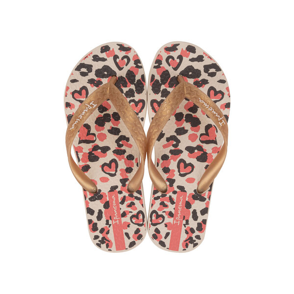 Ipanema Ipanema - Temas Leopard Heart Flip Flop - Beige/Gold