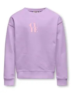 ONLY GIRLS Only - Ditte Cute Printed Sweater - Lila/Light Pink