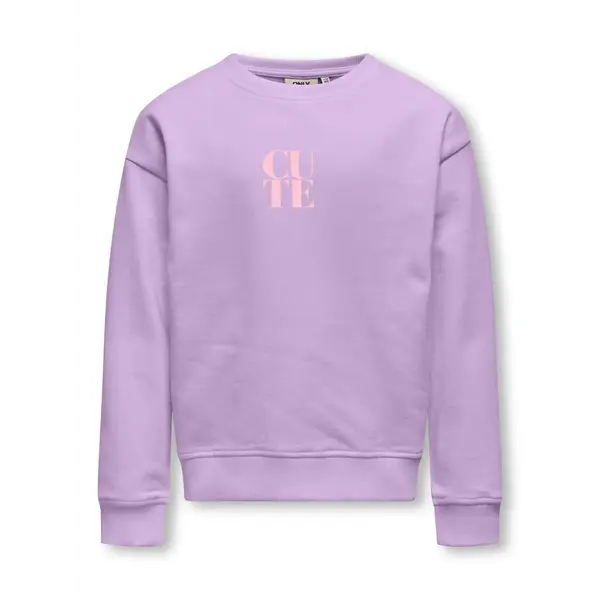 ONLY GIRLS Only - Ditte Cute Printed Sweater - Lila/Light Pink