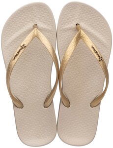 Ipanema Ipanema - Metallic Strap Flip Flop - Beige/Gold