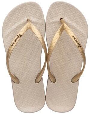 Ipanema Ipanema - Metallic Strap Flip Flop - Beige/Gold