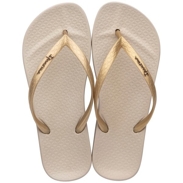 Ipanema Ipanema - Metallic Strap Flip Flop - Beige/Gold