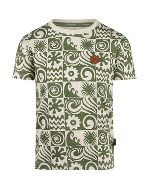 KOKO NOKO Koko Noko - Happy Summer Shirt - Beige/Olive Green