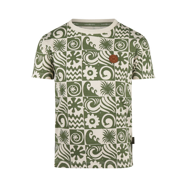KOKO NOKO Koko Noko - Happy Summer Shirt - Beige/Olive Green