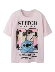 NAME IT Name It - Stitch Ocean Vibes Rlx Shirt - Light Pink