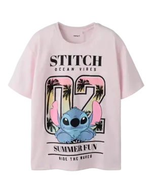NAME IT Name It - Stitch Ocean Vibes Rlx Shirt - Light Pink