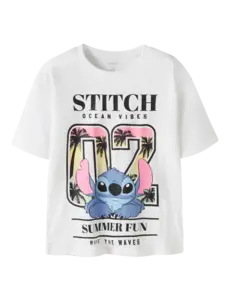 NAME IT Name It - Stitch Ocean Vibes Rlx Shirt - White