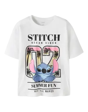 NAME IT Name It - Stitch Ocean Vibes Rlx Shirt - White
