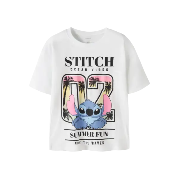 NAME IT Name It - Stitch Ocean Vibes Rlx Shirt - White