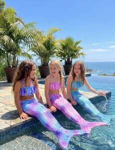  Mermaid Bikini Set & Tail - Pinky Pink