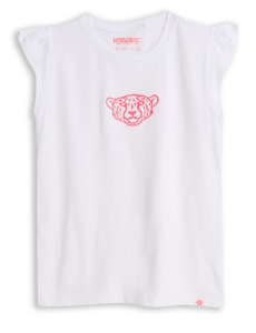 4PRESIDENT 4PRESIDENT - Panther Ruffle Top - White/Fluor