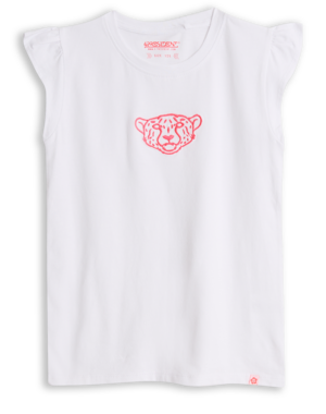 4PRESIDENT 4PRESIDENT - Panther Ruffle Top - White/Fluor