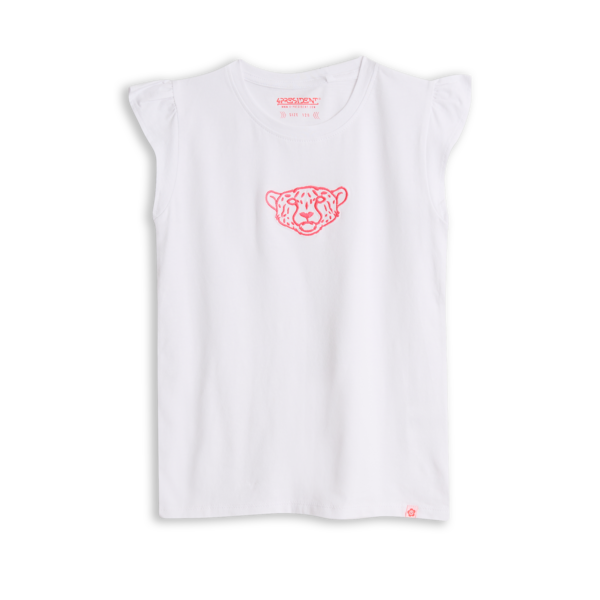 4PRESIDENT 4PRESIDENT - Panther Ruffle Top - White/Fluor