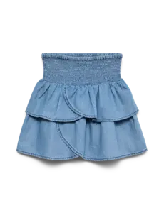 VERO MODA GIRLS Vero Moda -  Ida Emma Layer Denim Skirt - Light Blue Denim
