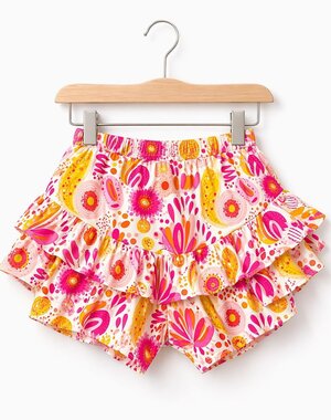  Happy Color Skort - Yellow/Fuchsia