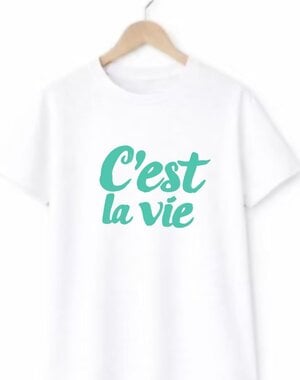  C'est la Vie Shirt - White/Mint