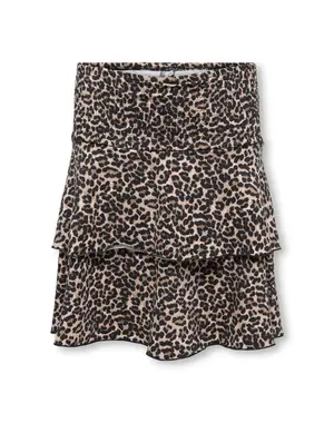 ONLY GIRLS Only - Sida Amanda Layer Skort - Leopard