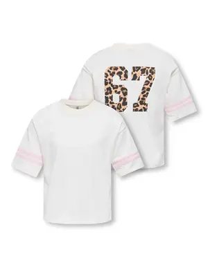 ONLY GIRLS Only - Manlo Leopard 67 Print Loose Shirt - White