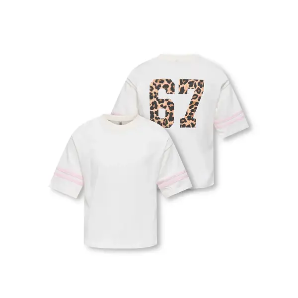 ONLY GIRLS Only - Manlo Leopard 67 Print Loose Shirt - White