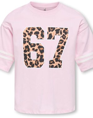 ONLY GIRLS Only - Manlo Leopard 67 Print Loose Shirt - Pink