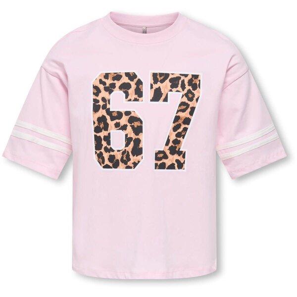 ONLY GIRLS Only - Manlo Leopard 67 Print Loose Shirt - Pink