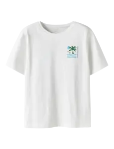 NAME IT Name It - Joel Backprint Beach Days Shirt - White/Blue